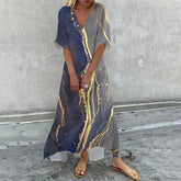 Print Patchwork V Neck Sleeveless Two Pieces Ins Street